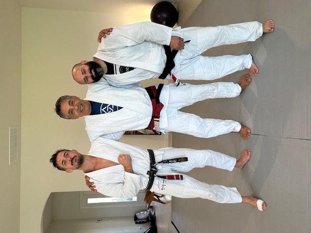 1st Degree from Chris Burns. I owe a lot ot Chris. He helped me refine all of my technique, and showed me details I was missing.  He helped me understand the concepts and principles behind Rickson's Jiu Jitsu, and also how Rickson's Jiu Jitsu has evolved from when he ran an academy with Henry Akins to now. Chris gave me hours upon hours of instruction and fine tuning.  He tested me for my 1st degree over the course of 3 years, and for the final stage of the test, I went with him on tour and was tested for 2.5 weeks straight, including being tested at Rickson's house.  I am honored and humbled to be ranked under Chris, and am forever grateful.  I look forward to continuing to learn from Chris and respresent him. It is an honor to be part of this journey. - Photo 2
